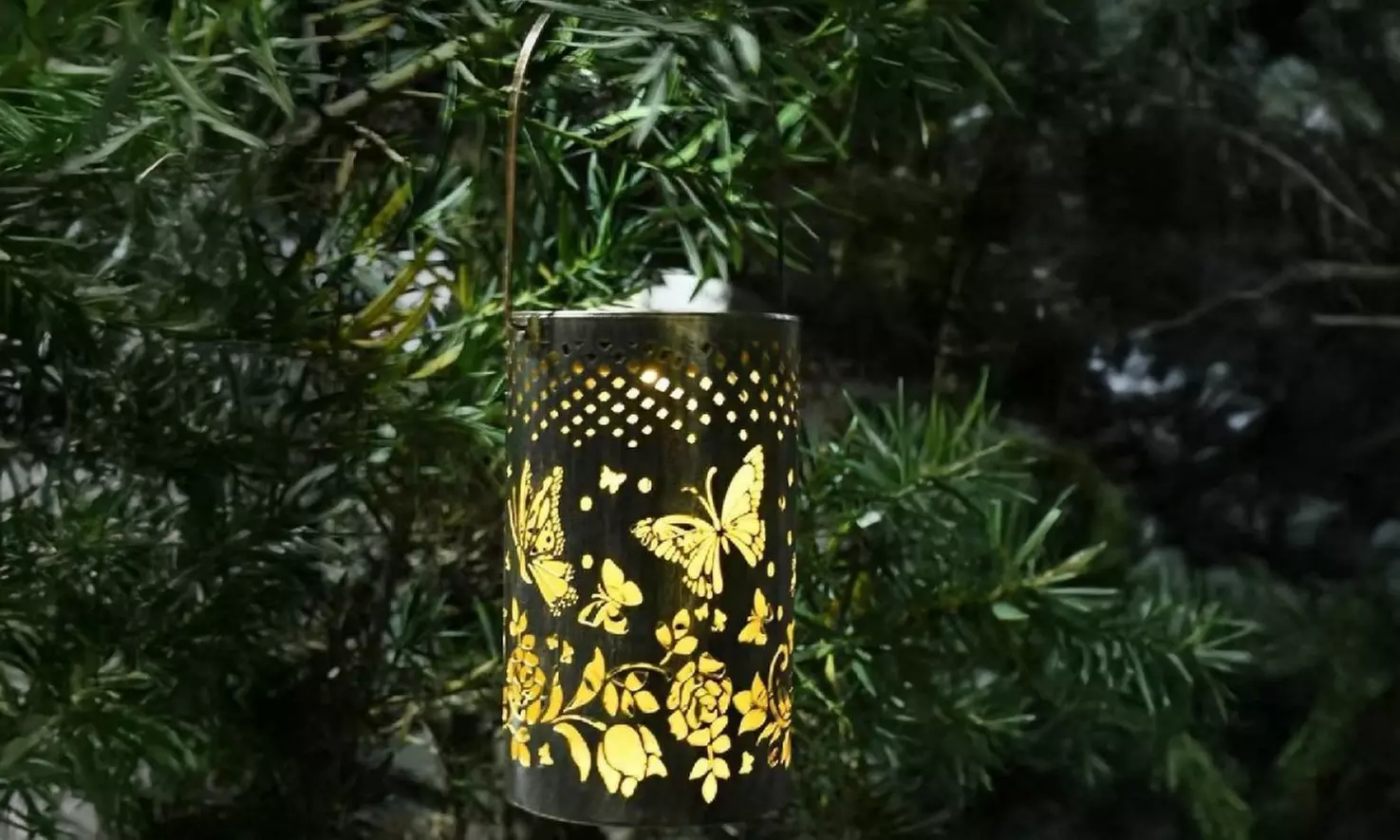 One or Two Solar-Powered Butterfly Lights