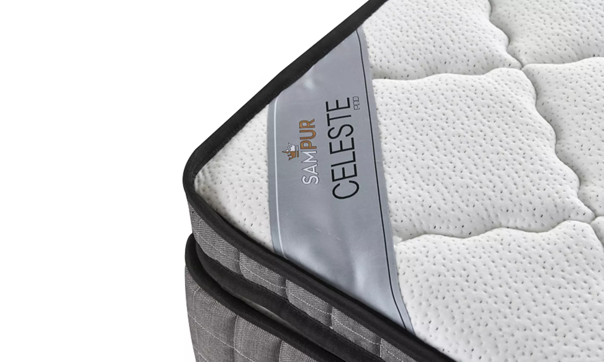 Matelas Céleste à mémoire de forme et ressorts ensachés. Sampur
