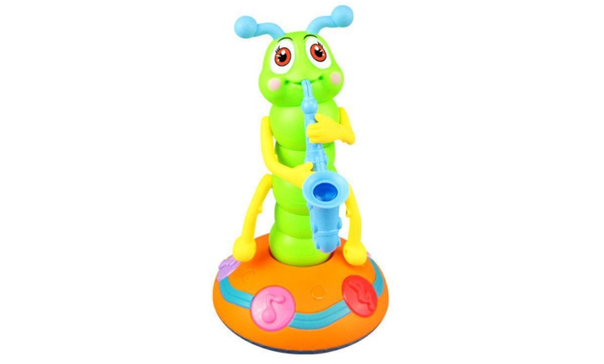 Image 2: Dancing Saxophone Caterpillar Music Toy with Engaging Light and Sound