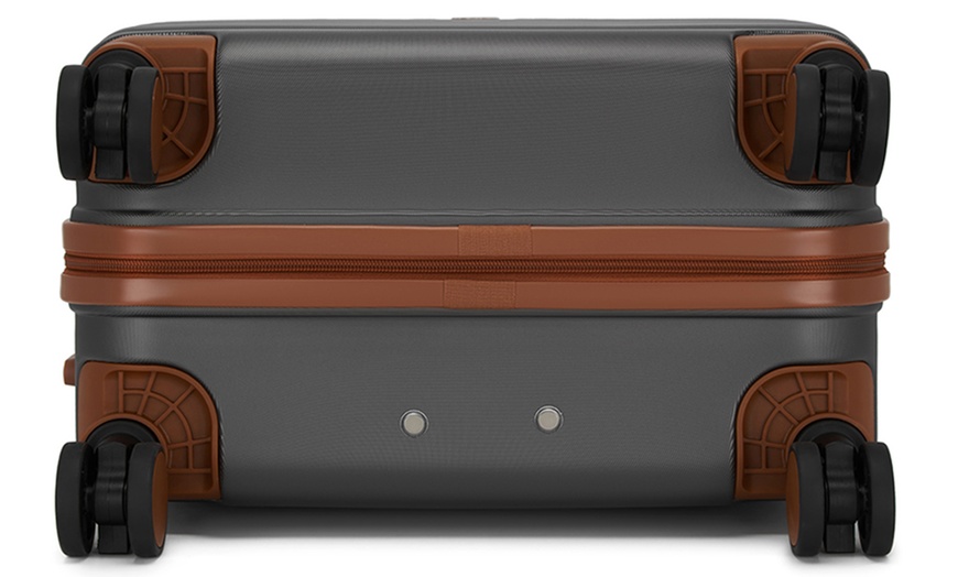 Image 4: KONO 1 or 3-Piece Grey Brown PC Luggage and Travel Bag Set 