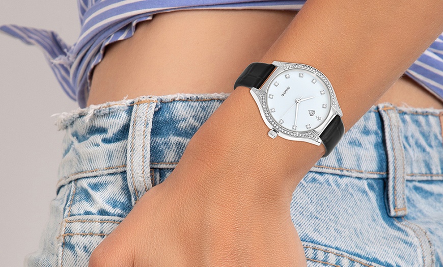Image 4: Dameshorloge met echte diamant