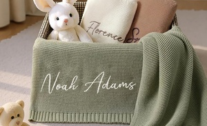 Wrap Your Baby in Love - Custom Embroidered Baby Nap Blankets (Up to 85% Off)