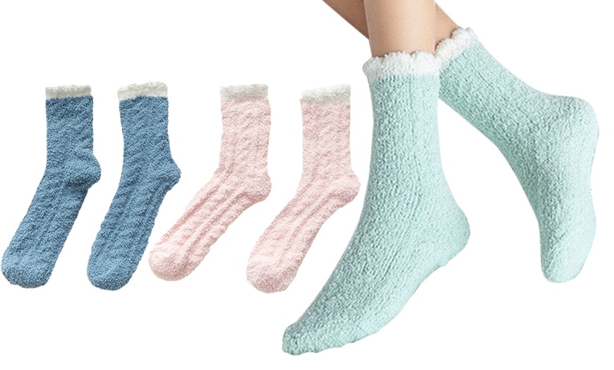 Image 1: Three Pairs of Warm Winter Soft Socks
