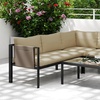 Image 2: Outsunny Five Seater Garden Corner Sofa Set