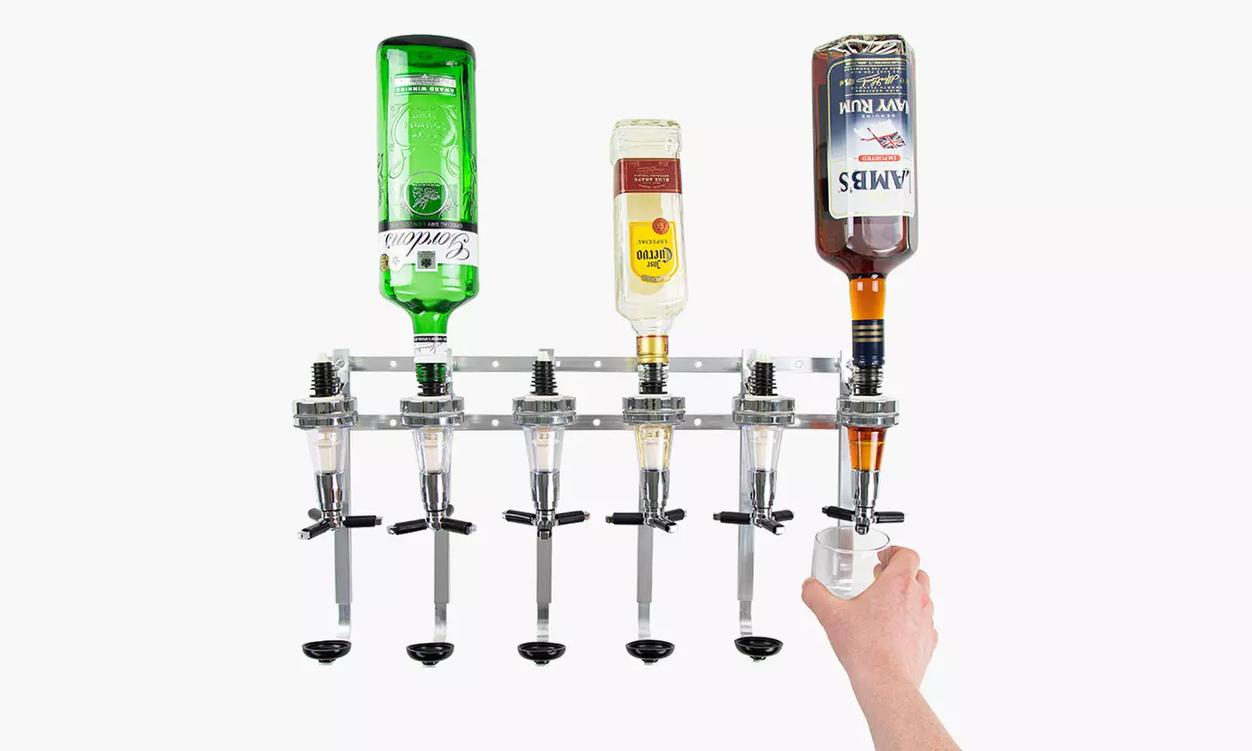 Six-Bottle Wall-Mounted Spirit Dispenser - Primary Image