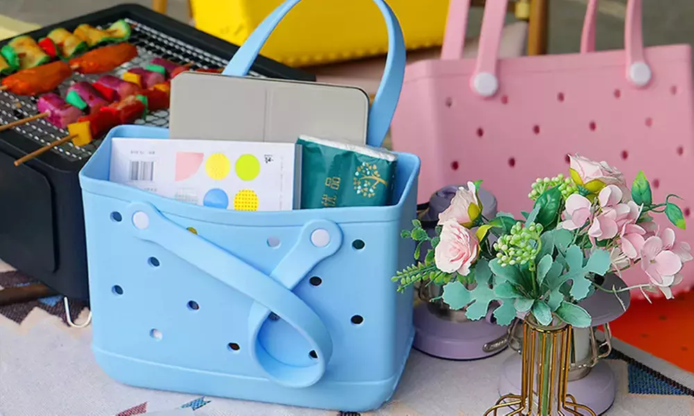 Get Mom beach-ready with these trendy, Waterproof Custom Beach Bags