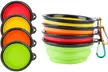 PetLuv Collapsible Silicone Travel Dog Bowls with Carabiners (4-Pack) - Second Medium