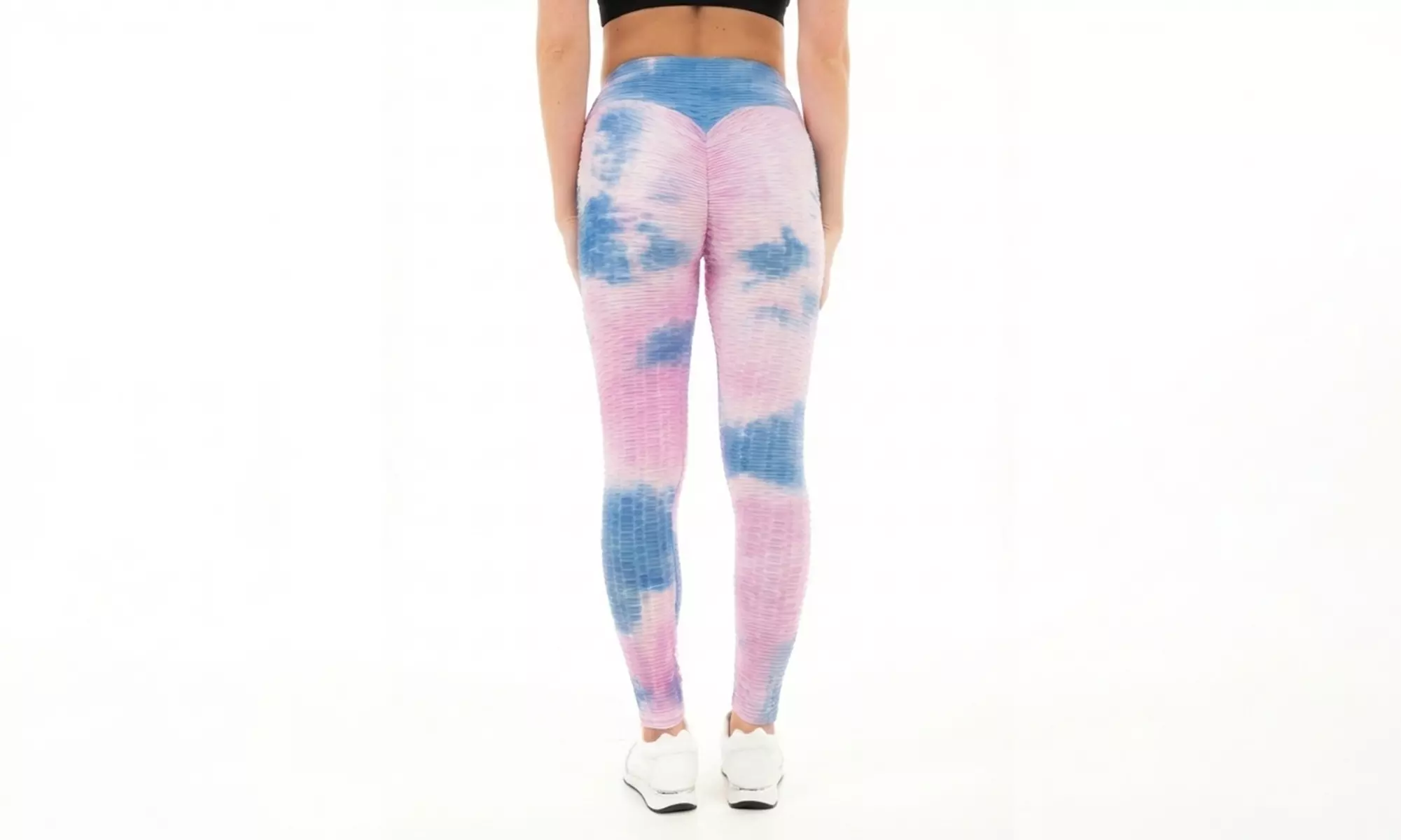 Women’s Tie-Dye Honeycomb Leggings with Scrunch High Waist