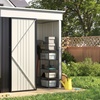 Image 8: Heavy-Duty Lockable Metal Garden Shed with Sloped Roof