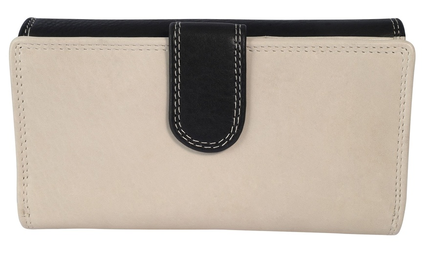Image 62: Cartera de piel genuina para mujer Leonardo Verrelli