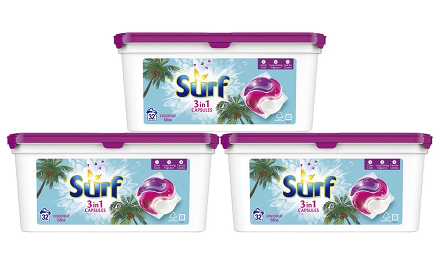 Image 4: Surf Concentrated Coconut Bliss 3-in-1 Biological Detergent Capsules