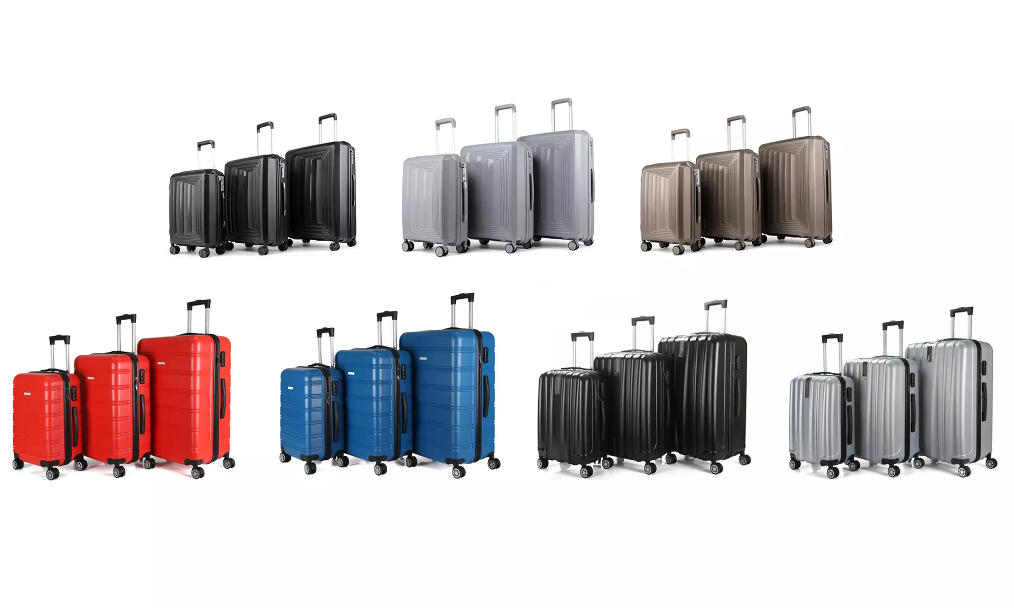 Set van 3 koffers met harde buitenkant van het merk Royalty Line