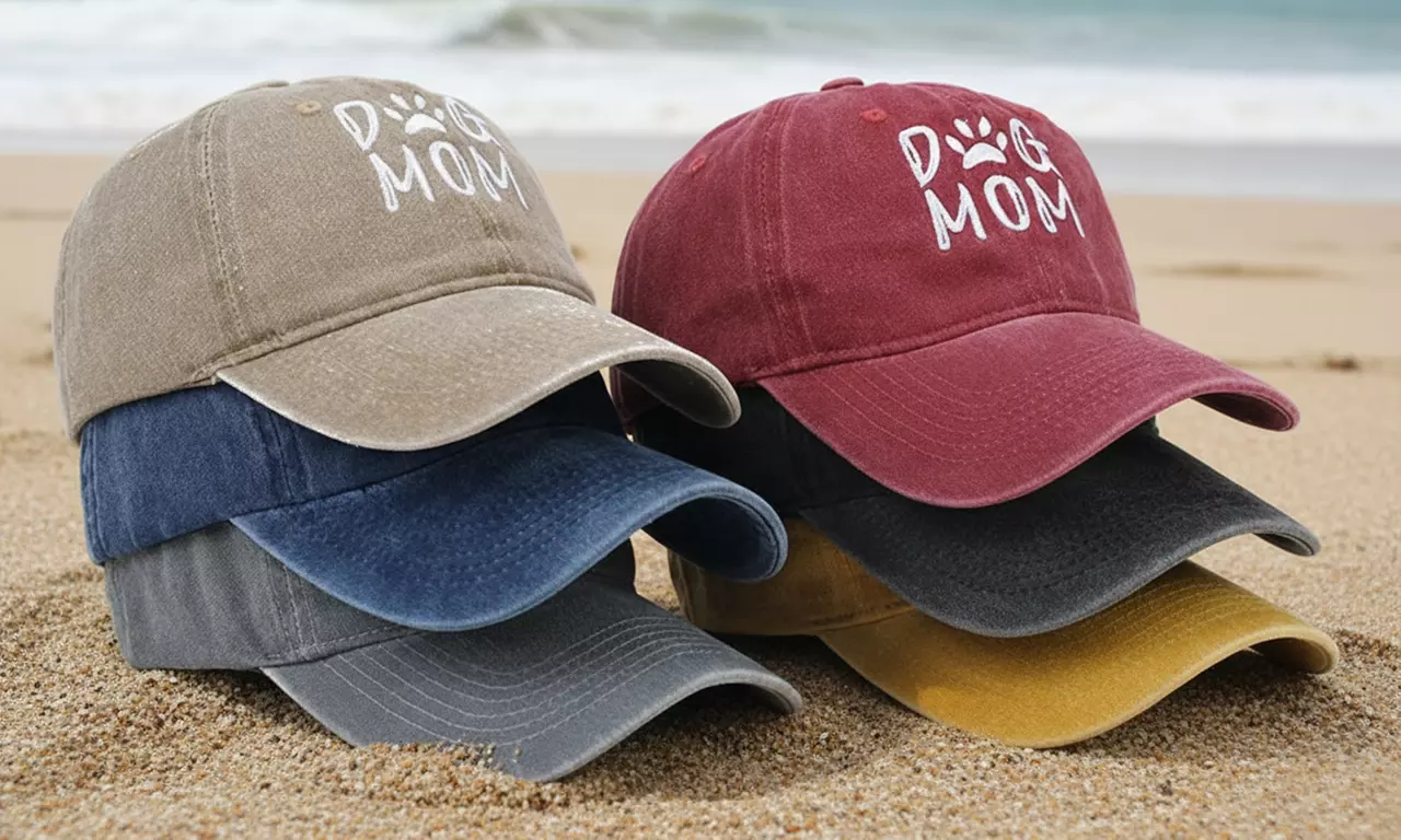 Pure Cotton "Dog Mom" Baseball Cap Hat