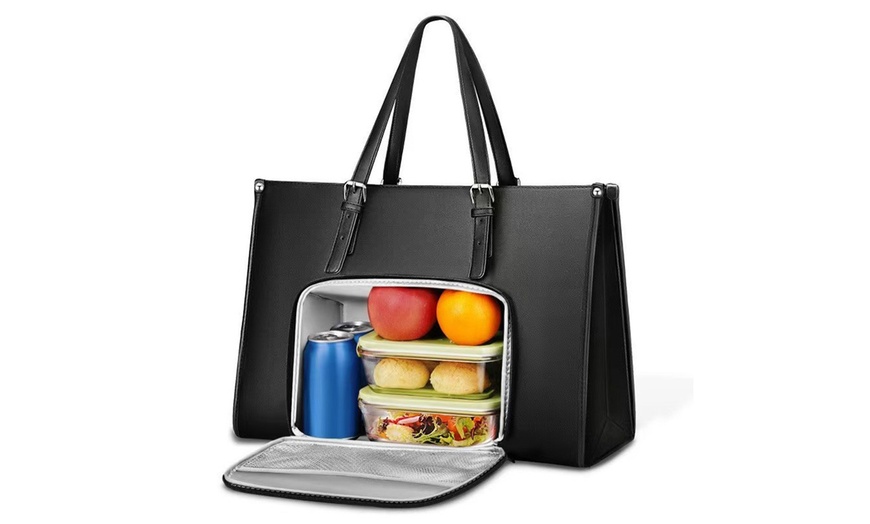 Image 9: Laptop Tote with Lunch Compartment