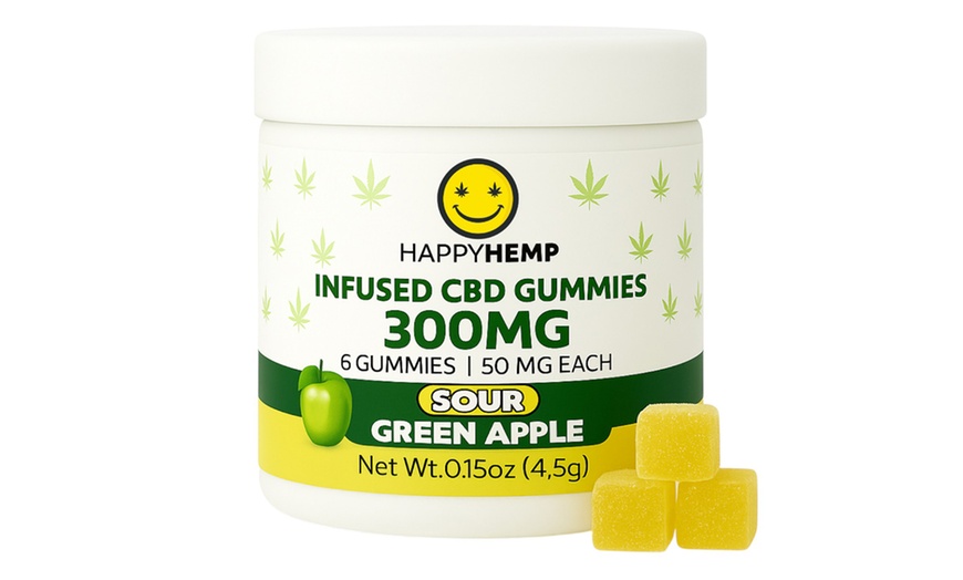 Image 2: Happy Hemp SOUR Infused CBD Gummies - High Potency
