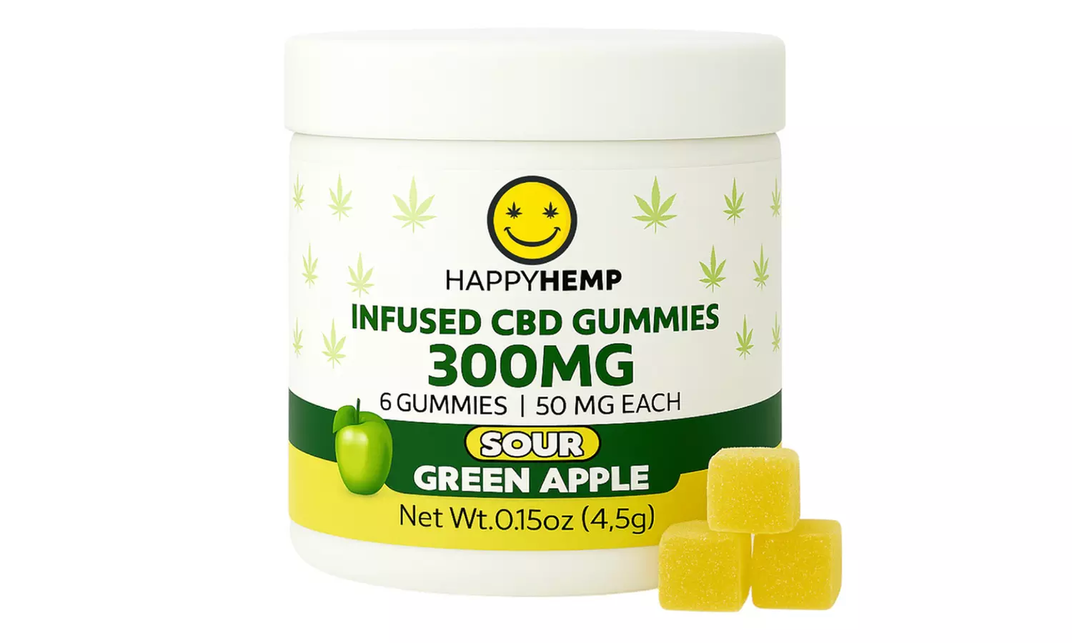 Happy Hemp SOUR Infused CBD Gummies - High Potency