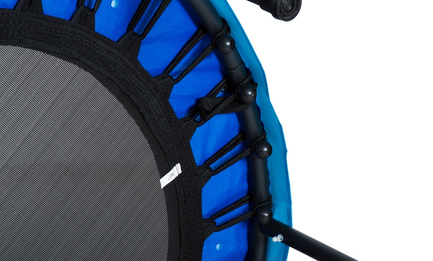 Image 5: HomCom Indoor Trampoline with Adjustable Handle