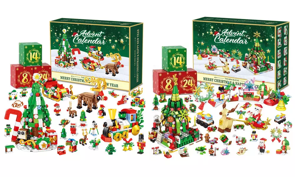 LEGO Inspired Christmas Advent Calendar Building Blocks for Adults