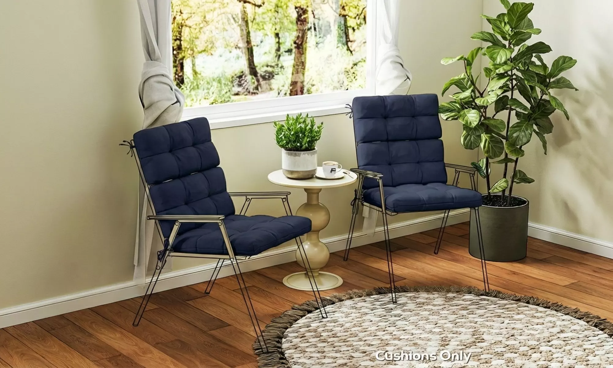 Outsunny Outdoor Seat Cushions with Backrest