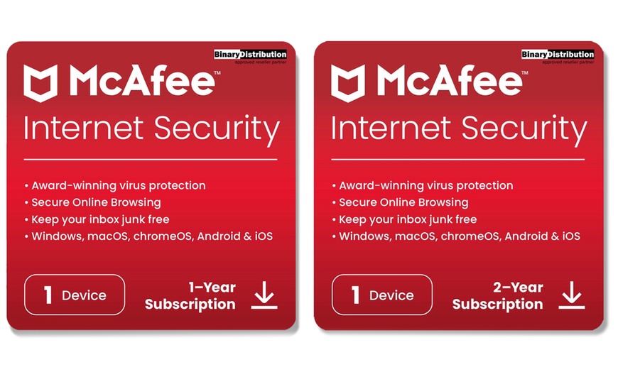 Abonnement McAfee Security 2024 voor 1 apparaat Groupon Goods