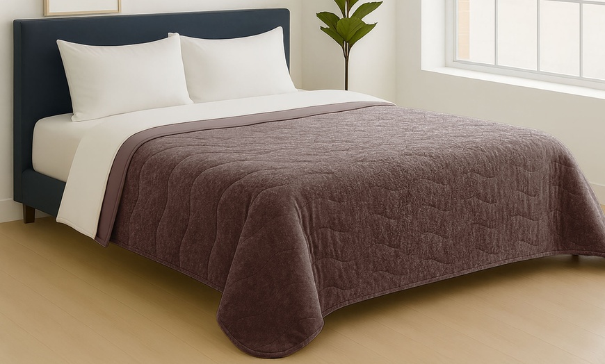 Image 21: Couette "Irina" en microfibre velouté 