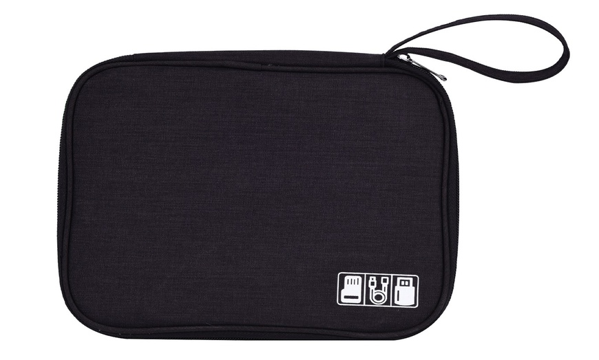 Image 5: Electronic Organizer Travel Cable Organizer Bag for Hard Drives, Cables, Charger