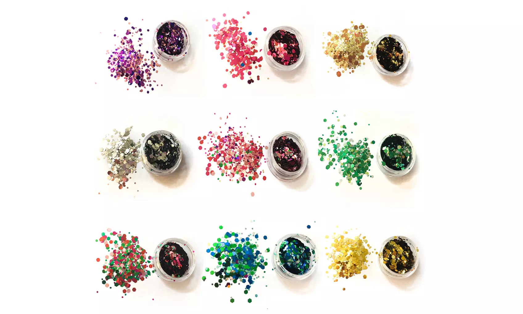 4x, 5x oder 9x Glitzer für Körper, Gesicht, Haare und Nägel in der Farbe nach Wahl - Primary Image