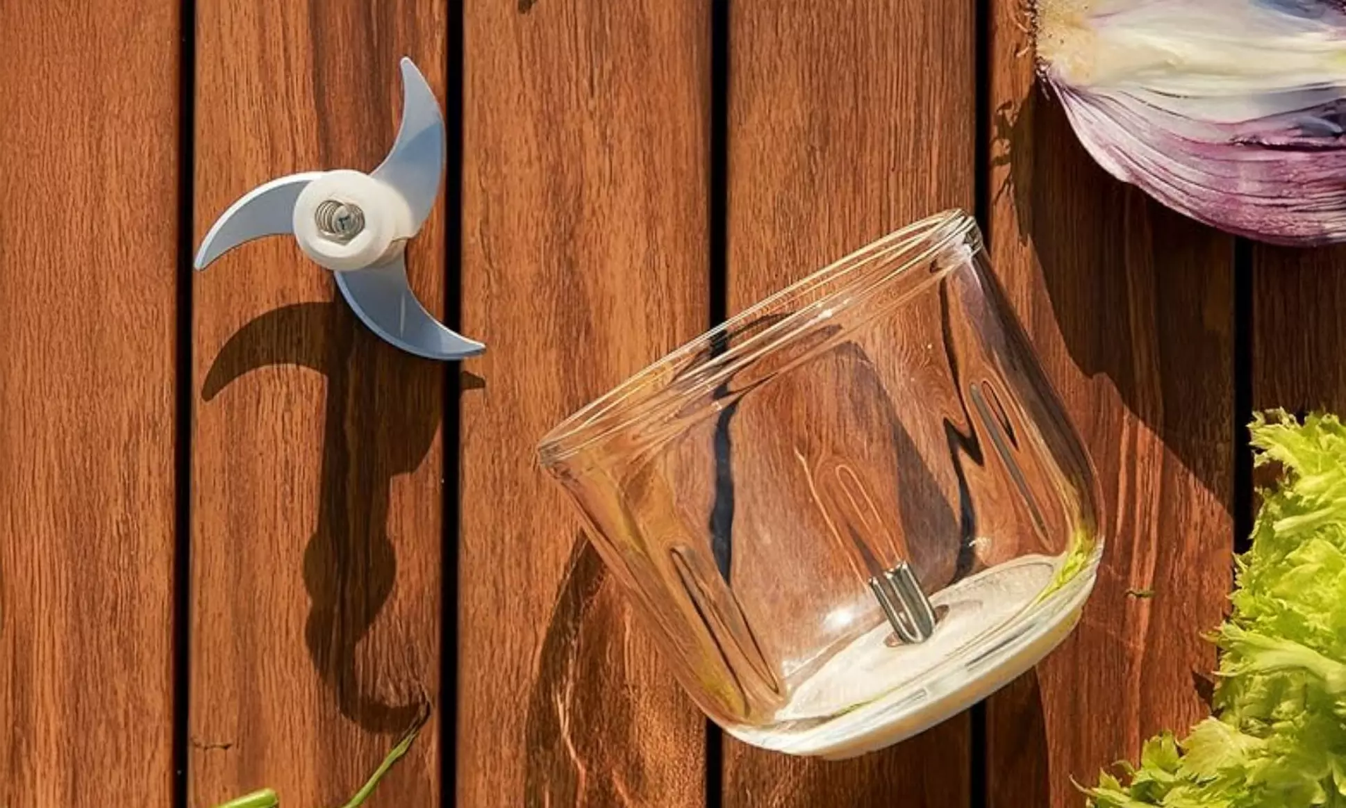 RACK TO DOOR 3-in-1 Hand Mixer Electric 3-Speed with Garlic Chopper