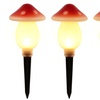 Image 6: Set of Three or Six Warm White Solar Mushroom Outdoor Garden Lights 