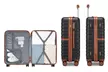KONO Stylish Stripe Design Suitcase with Spinner Wheels and 3-digit Combination Lock - Second Medium