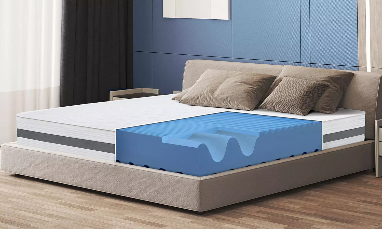 Materasso ortopedico in memory antibatterico The White Stone