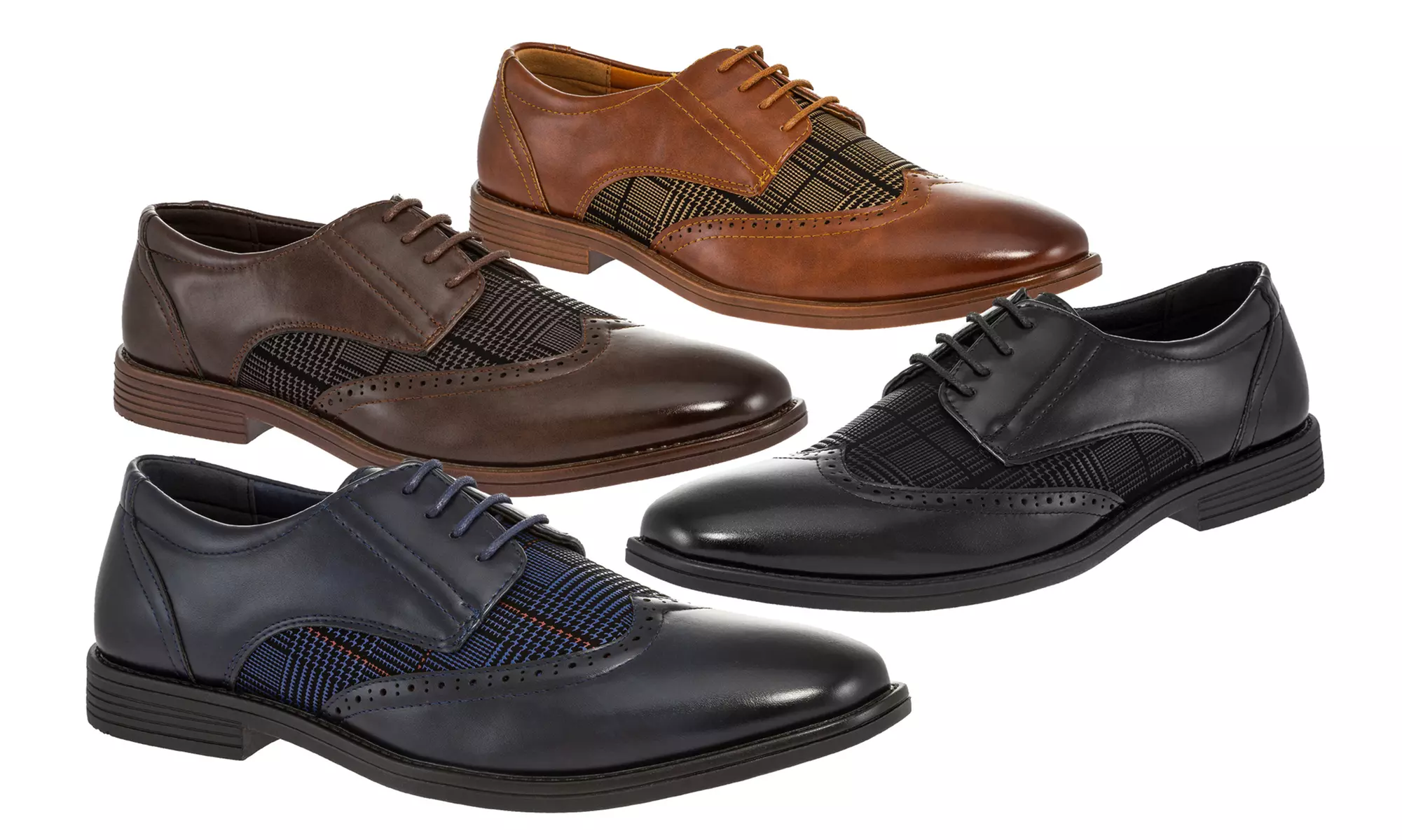 Franco Vanucci Men's Wingtip Lace-up Dress Shoes