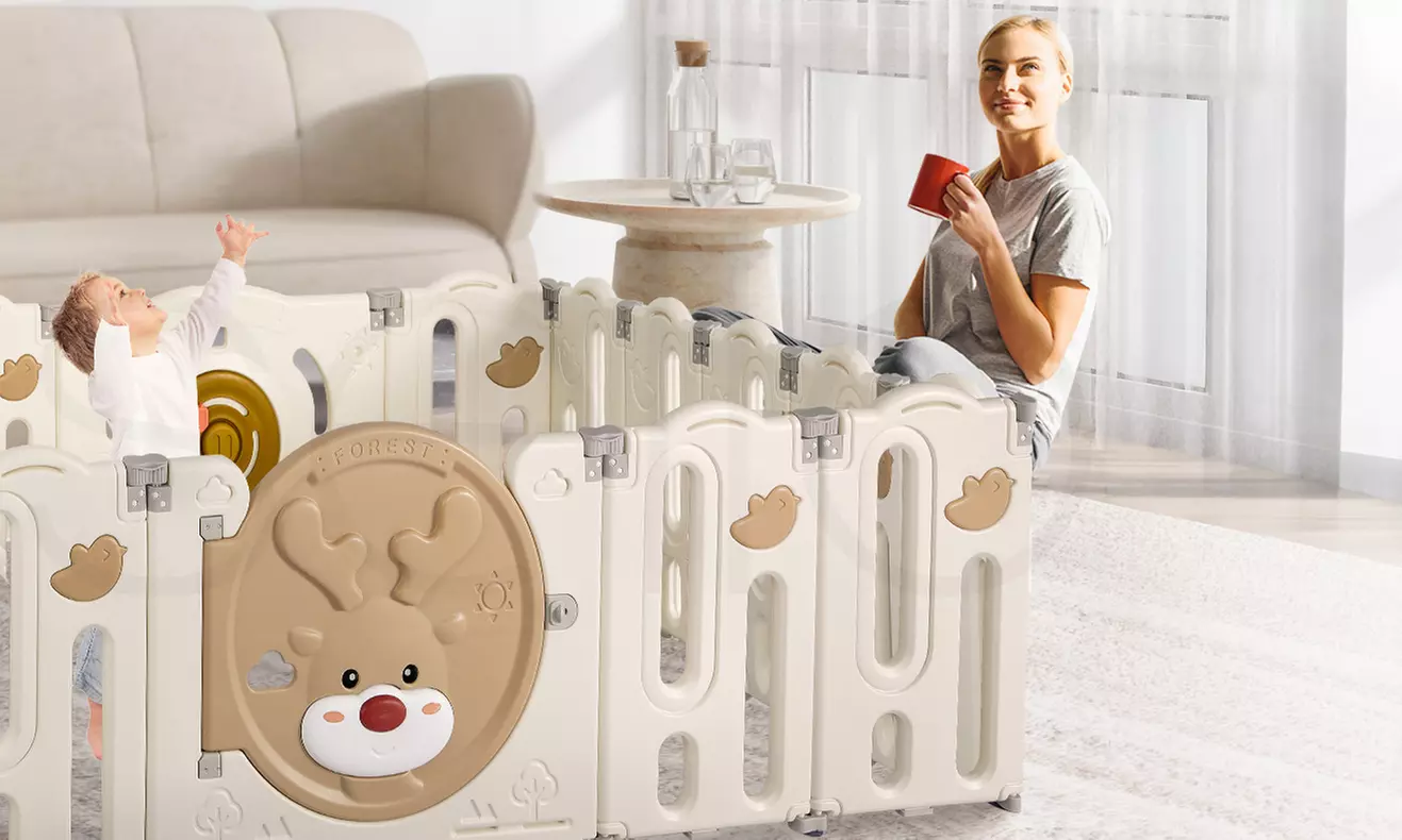 Dekko Modular HDPE Kids Playpen with Safety Gate