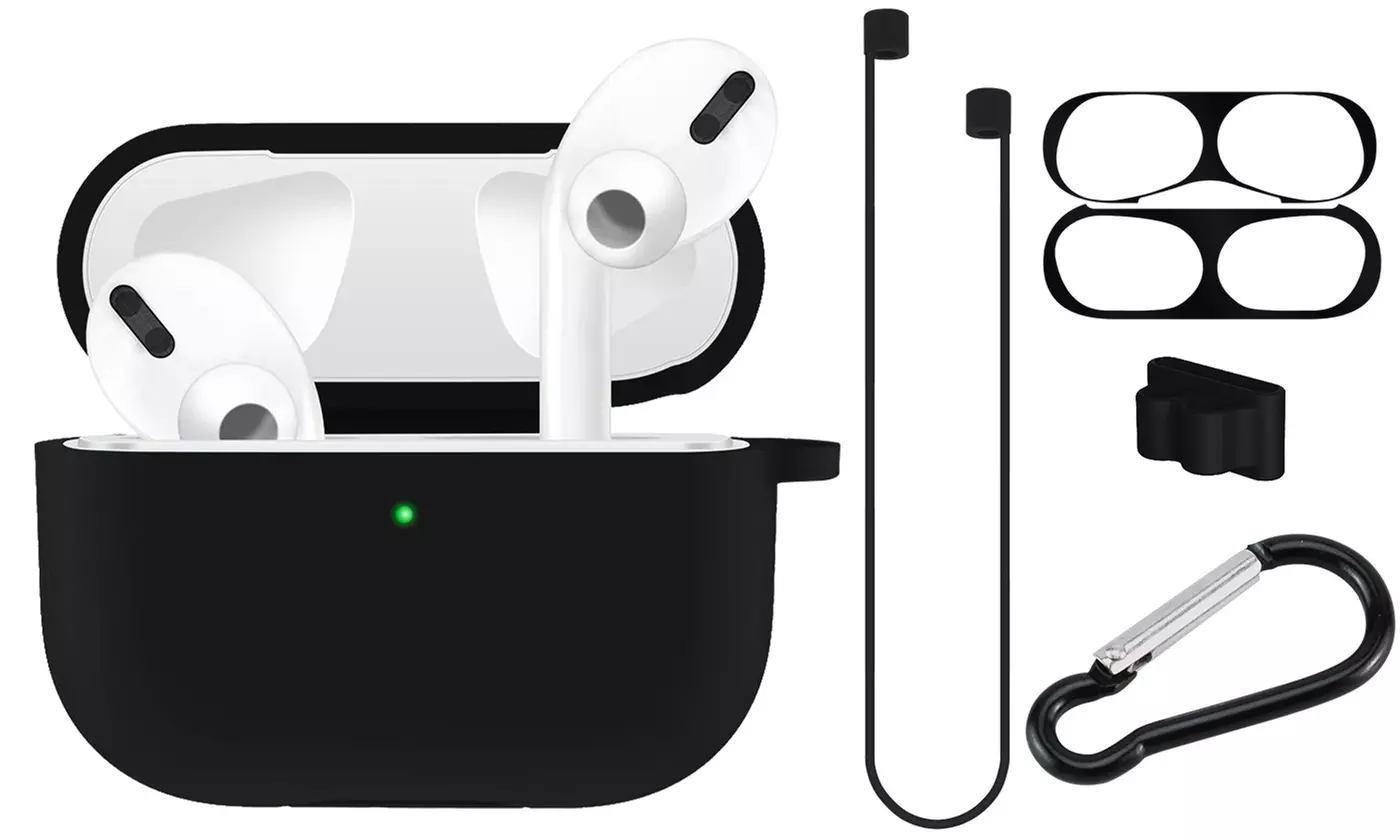 5 in 1 Apple AirPods Pro Soft Silicone Full Protective Shockproof Case Cover