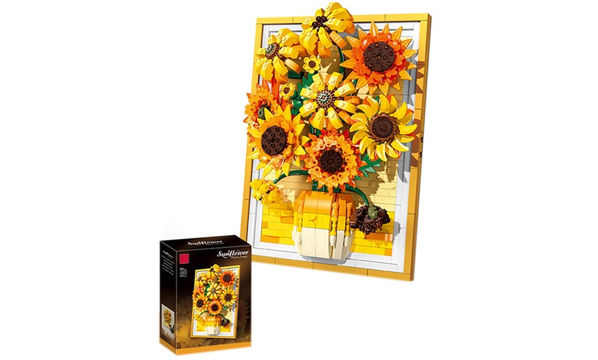 Image 3: Blocchi di costruzione ispirati Lego della serie Fiori