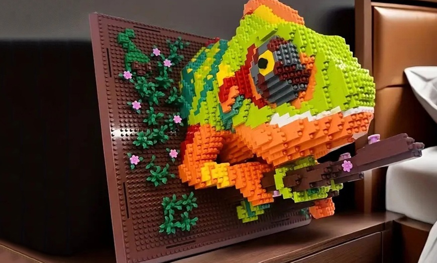 Image 4: Dreidimensionaler Baustein-Wandbausatz mit Tiermotiv