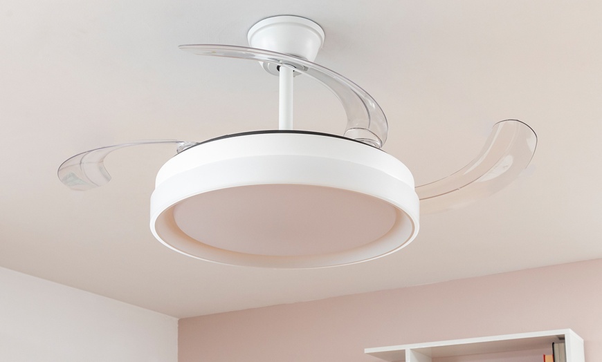 Image 3: Ventilateur de plafond LED avec 4 pales rétractables
