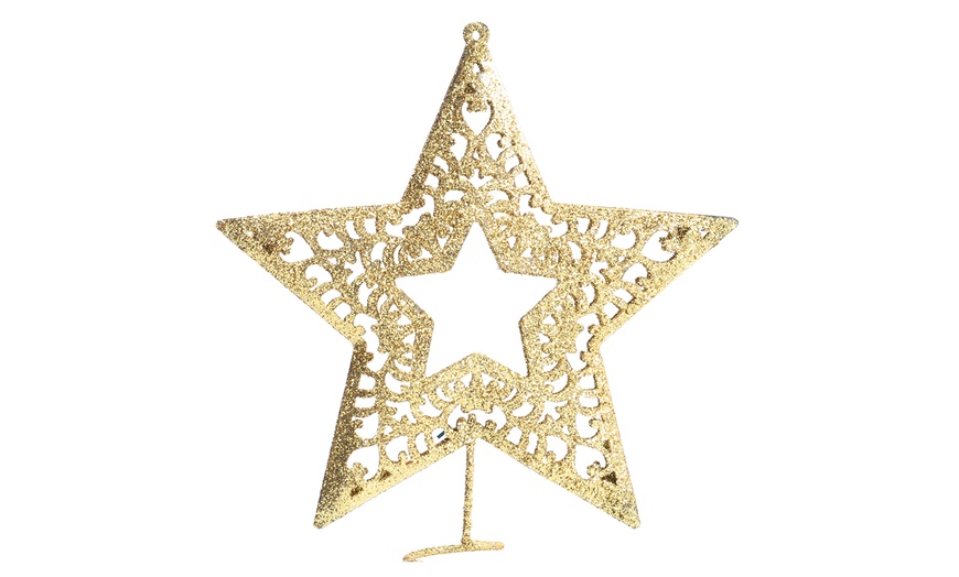 Image 19: Gold and Silver Star Christmas Tree Toppers