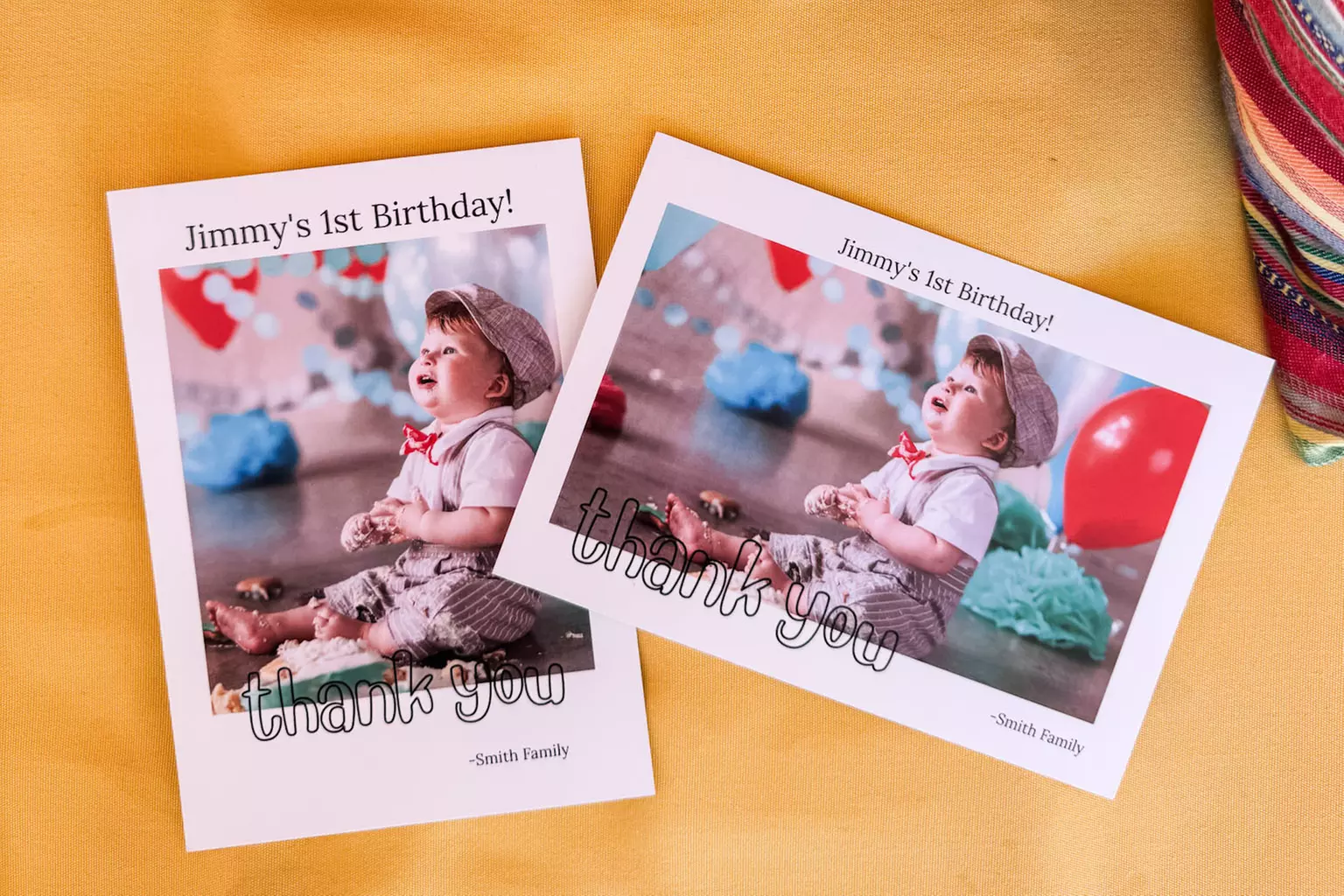 Custom Double-Sided Thank You Cards, 24–200 with Envelopes Included (Up to 57% Off)