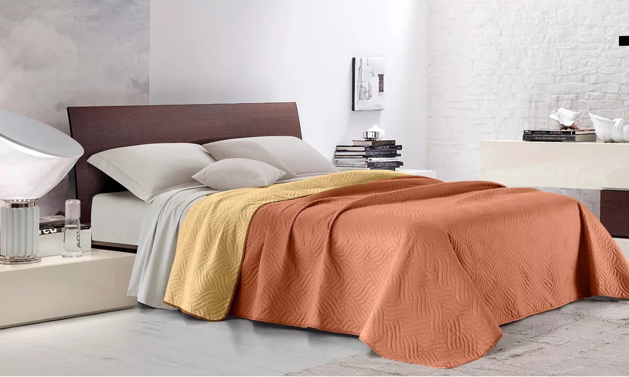 Reversible Peach Skin Bedspread