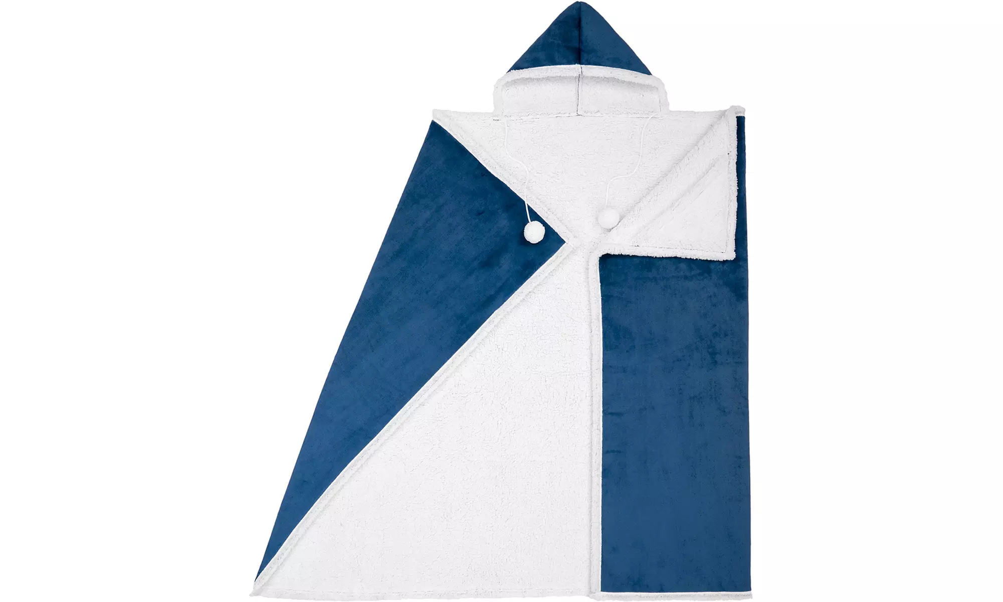 Luxury Super Soft Hoodie Sherpa-Lined Throw Blanket