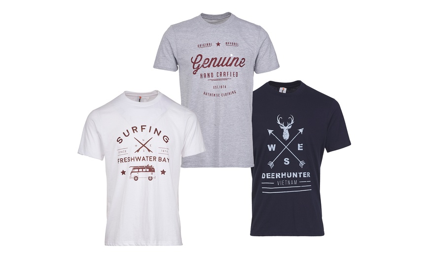 Image 6: Three-Pack of Men's Printed T-Shirts