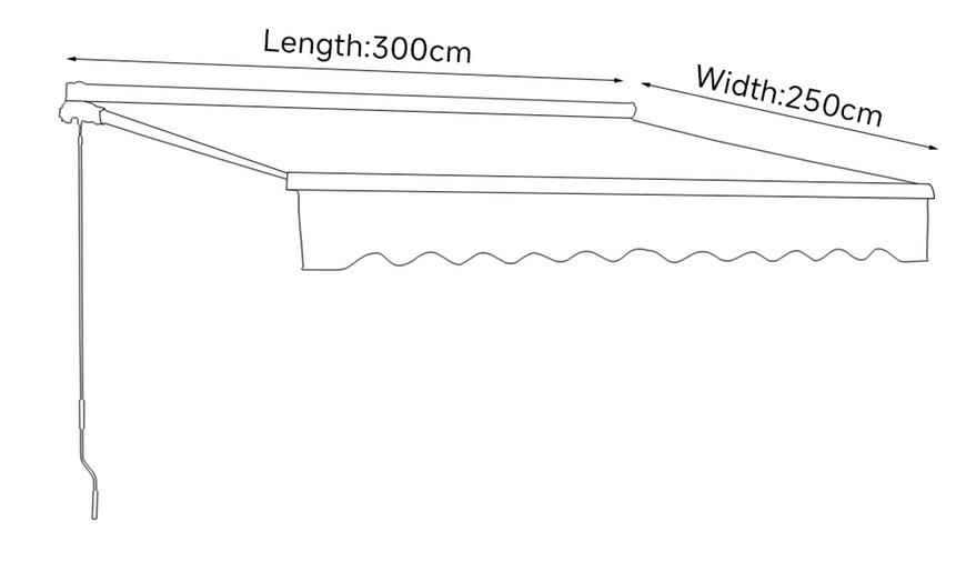Image 6: Large Coverage Retractable Outdoor Door Awning