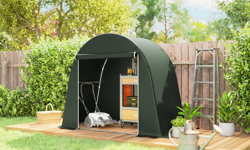 Image 2: Outsunny Portable Garden and Bike Storage Shed