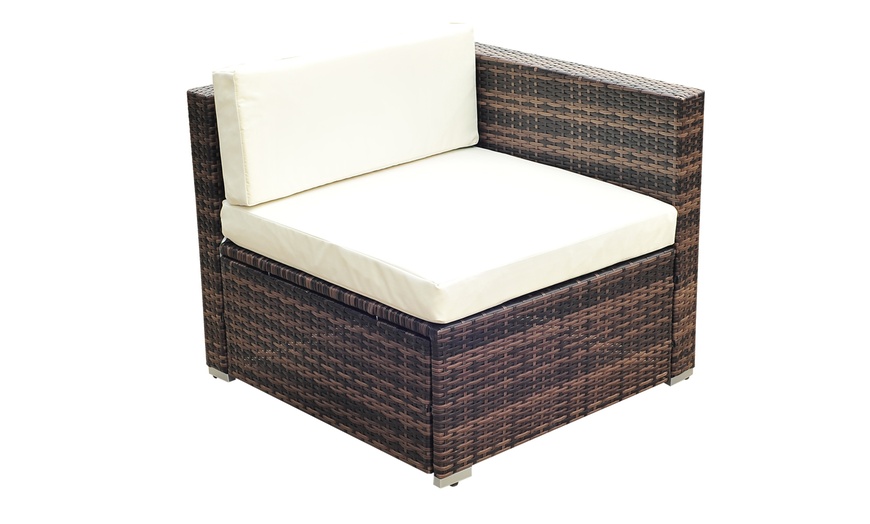 Image 5: Outsunny Rattan Effect Garden Sofa Set