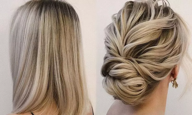 Damen-Haarschnitt, optional mit (Ansatz-)Farbe, Maske und Föhnen