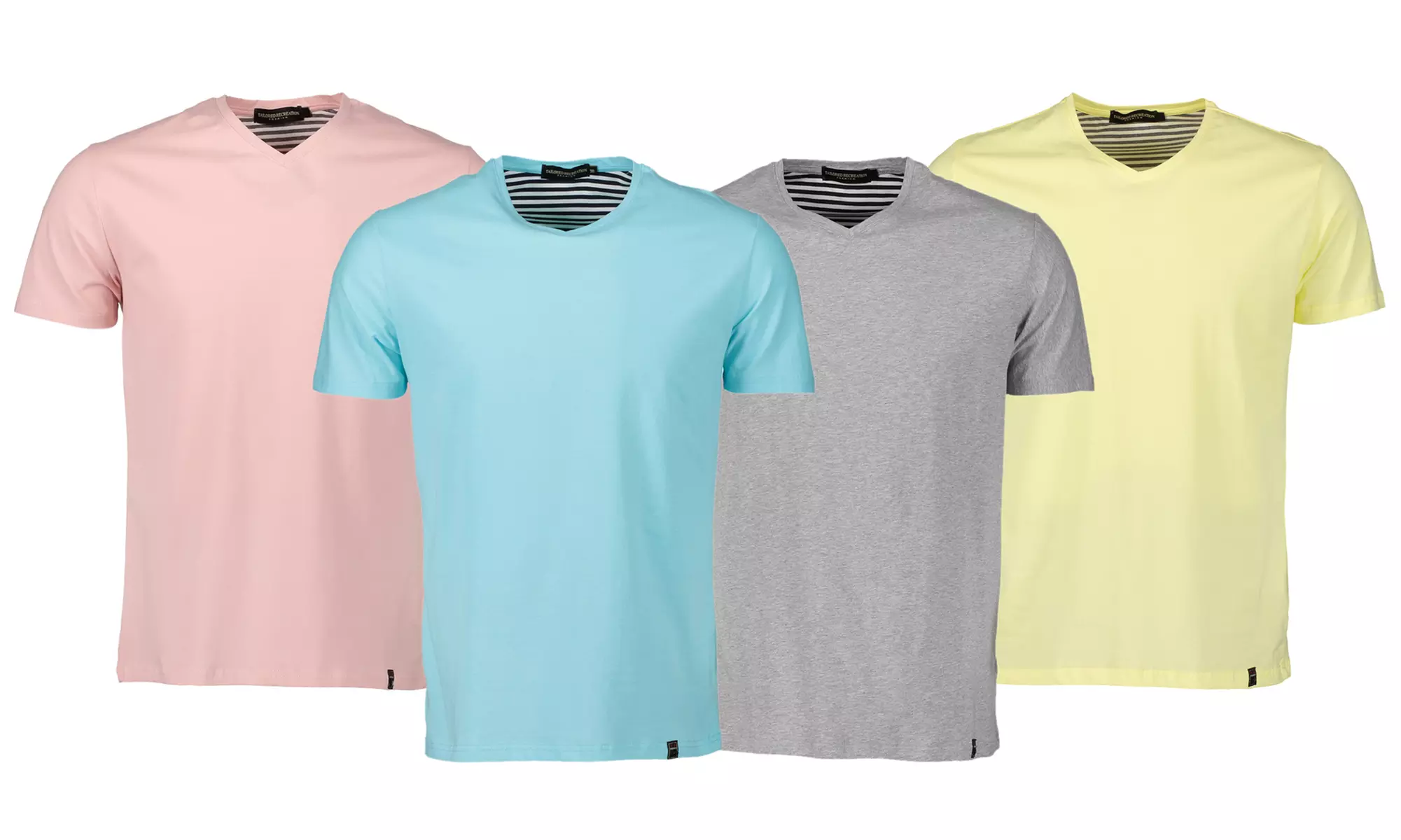 Tailored Recreation Men's V-Neck Solid T-Shirt (S–2XL) - Primary Image