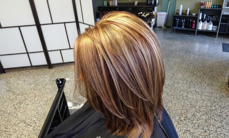 Image 2: Fresh Highlights, Color Retouch, or Perm with Haircut & Blowdry