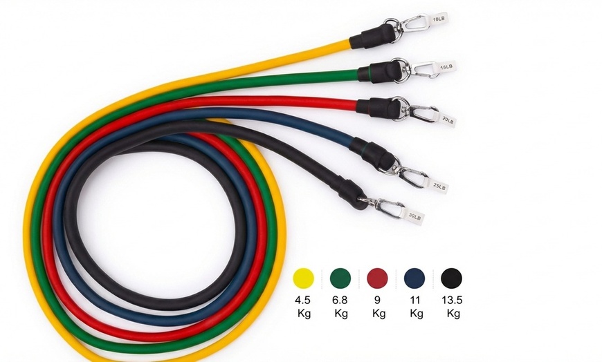 Image 2: Set allenamento e riabilitazione fasce elastiche e cinghie