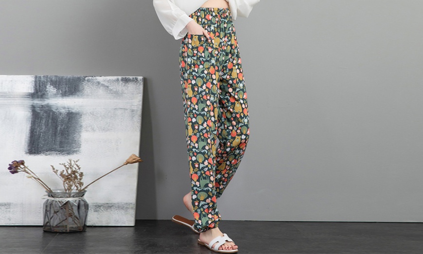 Image 6: Women's Loose Casual Printed Trousers